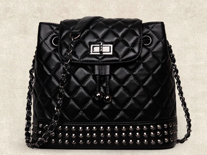 Genuine sheepskin rivet bag
