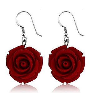 Rose earrings