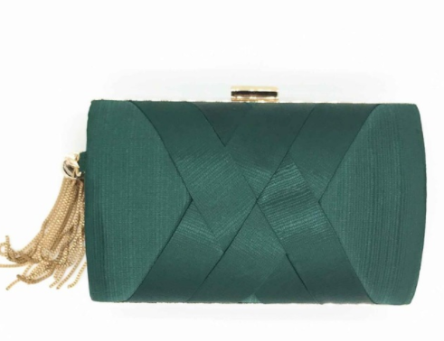 Silk pleated clutch (Handmade)- 3 colors