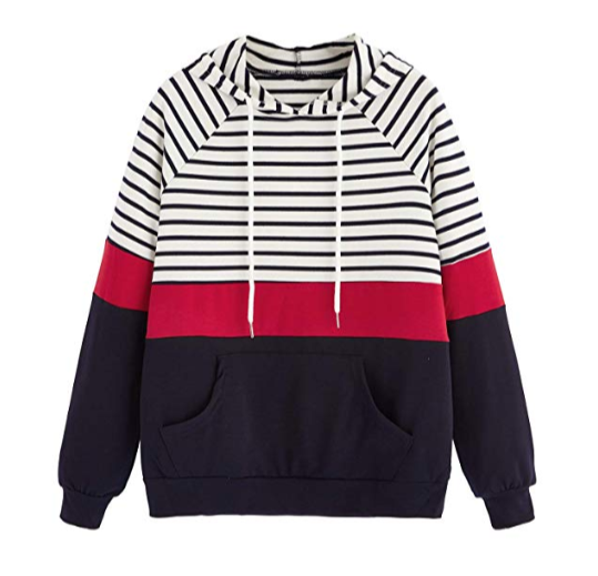 Stripes to Solid hoodie