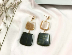 Two squared earrings
