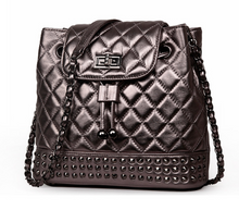 Genuine sheepskin rivet bag