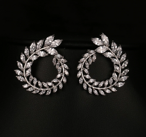 Twisted leaves earrings- 3 colors
