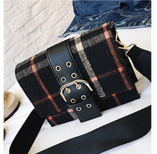 Winter stripes flap ladies mini bag