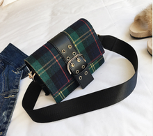Winter stripes flap ladies mini bag