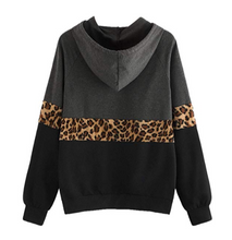 Grey and leopard hoodie