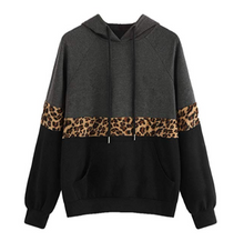 Grey and leopard hoodie
