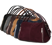 Suede leather zippered bag- 7 colors!