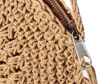 Wicker tasseled bag